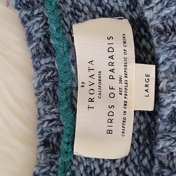 Anthropologir Birds of Paradise by Trovata Knit Sweater Size Large - Picture 5 of 11